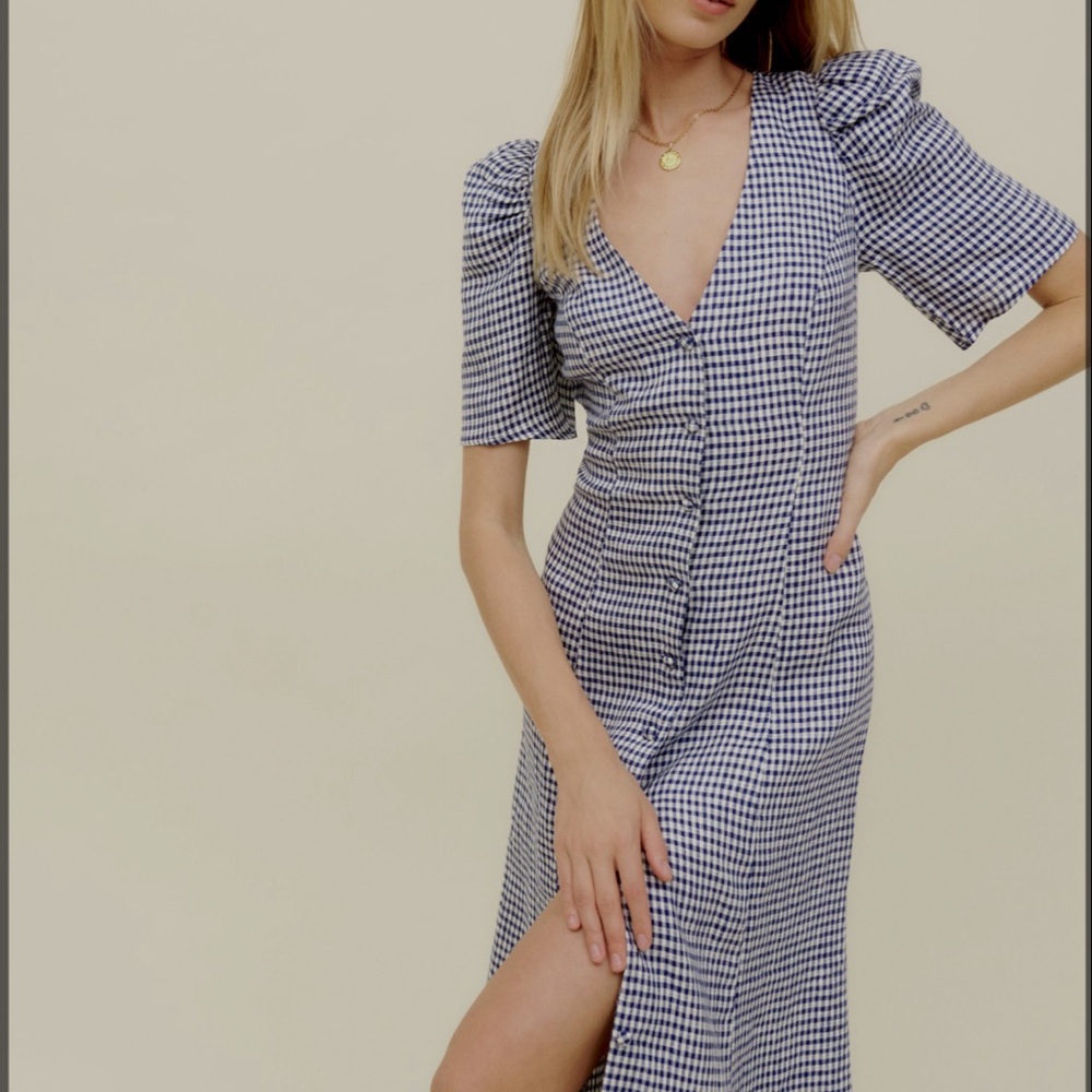 Reformation Newburry Linen Dress